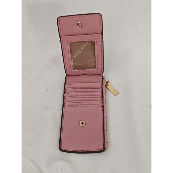 Anne Klein Pink‎ Leather Wallet ID-Credit Card Pockets & Zip Close wallet money - Picture 5 of 9